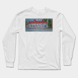 Watercolor Sketch - The Swan Cottages. Linton, Cambridgeshire, UK Long Sleeve T-Shirt